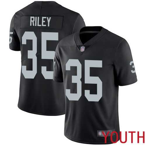 Oakland Raiders Limited Black Youth Curtis Riley Home Jersey NFL Football #35 Vapor Untouchable Jersey
